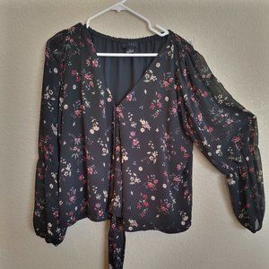 Floral Wrap Top